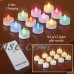 Led Tealight Candles With Remote - Set Of 12, Yellow   